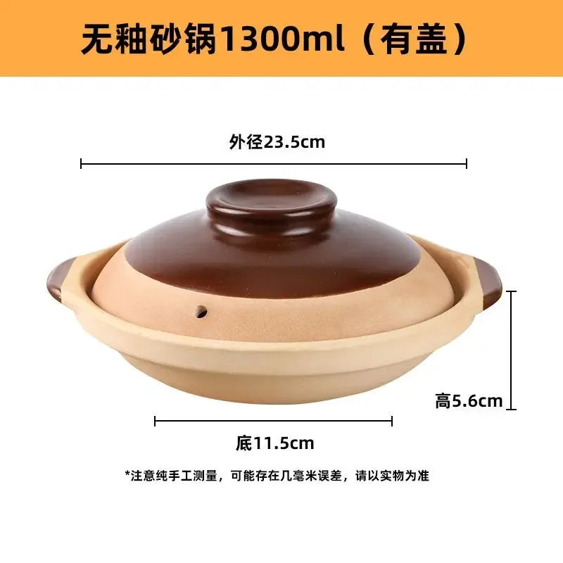 18cm 20cm Ceramic Casseroles Soup Pot Cooking Casserole Clay Stew Stew Pots Earthenware Pot Kitchen Cookware Kitchenware