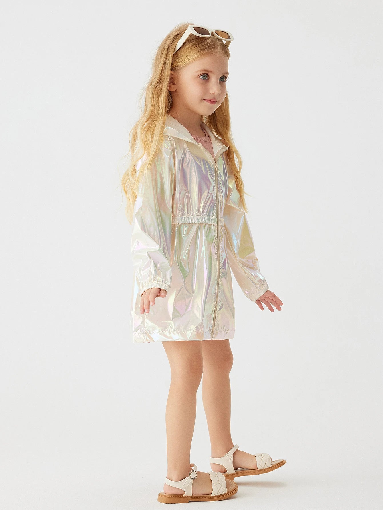 2024 Spring and Autumn Popular Children's Wear Casual Cute Girl's Thin Breathable Hooded Jacket