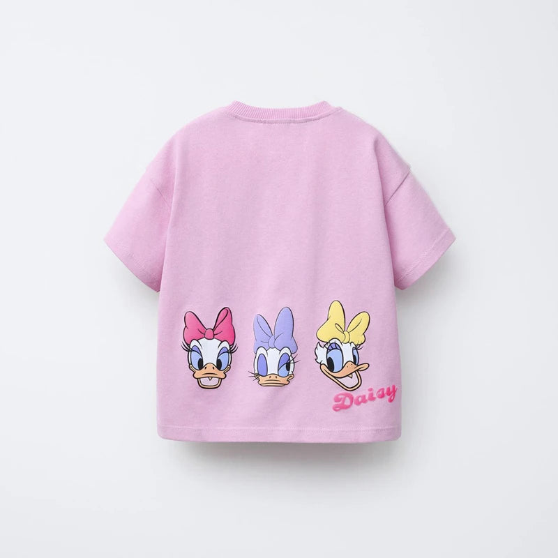 2025 Summer New Children's Top Clothing Cartoon Printed Fashion Round Neck Short Sleeve Boys' And Girls' T-shirt