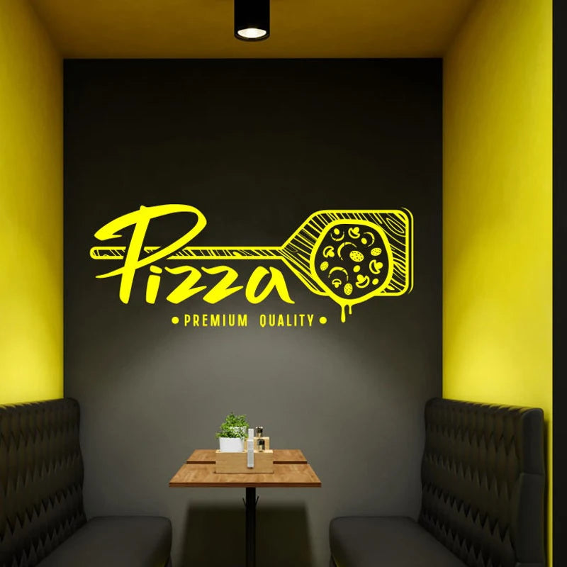 Pizzeria Wall Sticker Food Lover Wall Decal Vinyl Window Sticker Pizza Lover Decal food shop pegatinas de pared E880