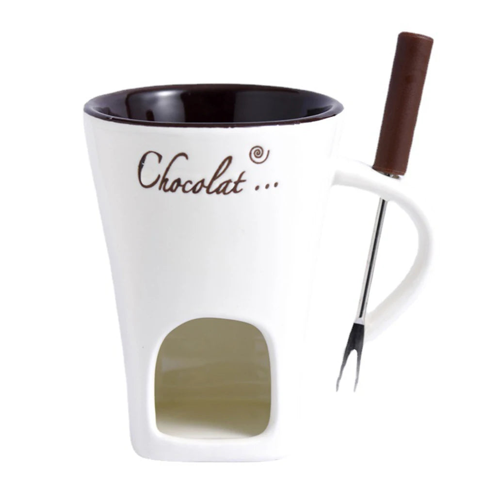 130ML Fondue Mug Chocolate Melting Cup Coffee Cup Butter Melt Pot for Dessert Home Anniversary Birthday Cooking Appliances