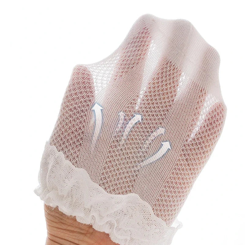1 Pair Summer Baby Sock Ins Simplicity Korean Solid Color Ruffle Sock for Toddler Girl Cotton Thin Mesh Breathable Kids Sock