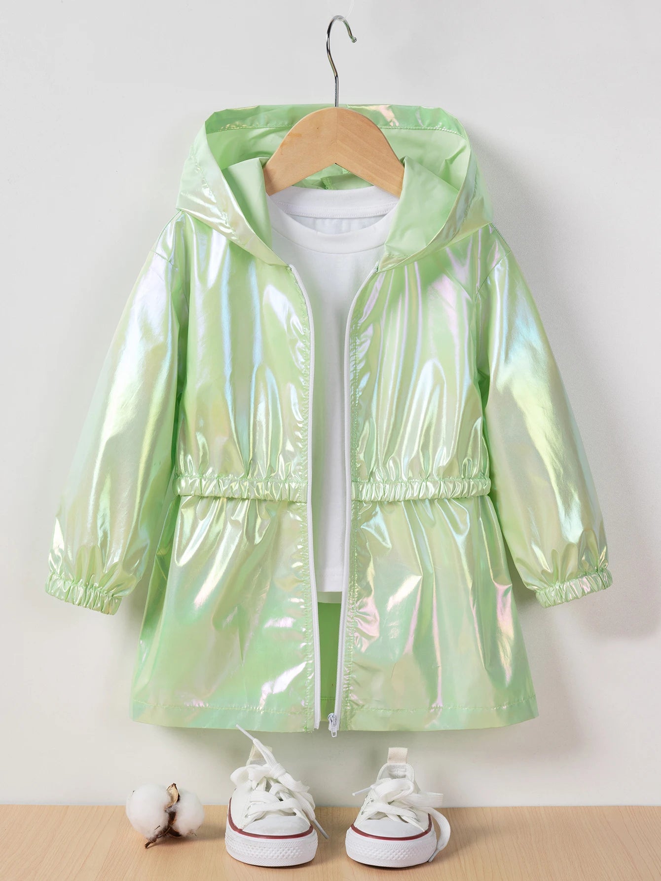 2024 Spring and Autumn Popular Children's Wear Casual Cute Girl's Thin Breathable Hooded Jacket