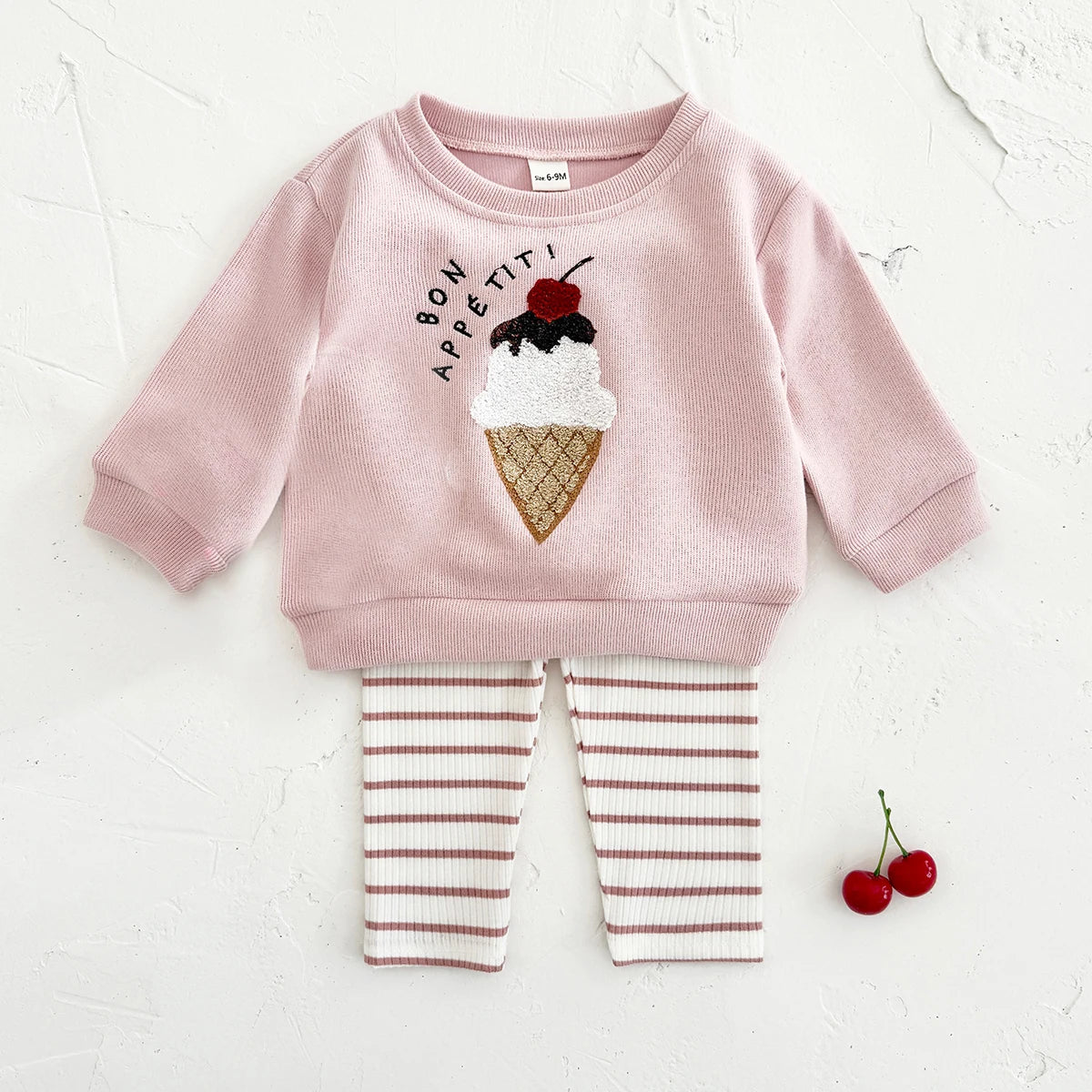 2025 Toddler Girl Clothes Infant Outfit Sets Autumn Long Sleeve 2Pcs Pink Baby Kids Children Clothes Spring Top Pants Sweatshirt