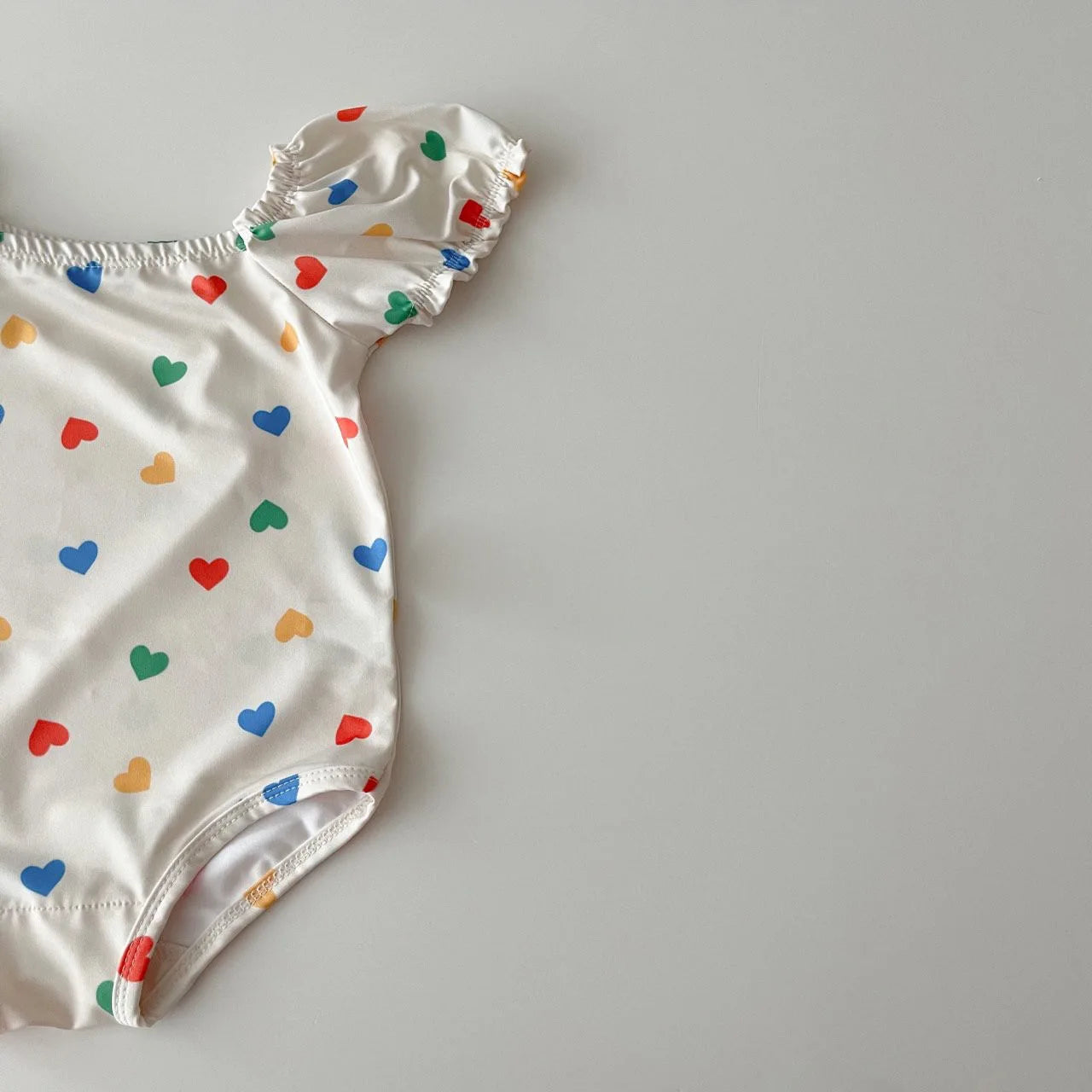 Baby Girl Long Sleeve Sunscreen Swimsuit 0-3 Years 2025 Summer New Newborn Bodysuit Toddler Girls Heart Print One Piece + Hat