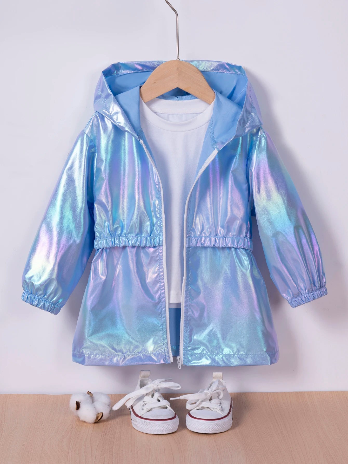 2024 Spring and Autumn Popular Children's Wear Casual Cute Girl's Thin Breathable Hooded Jacket
