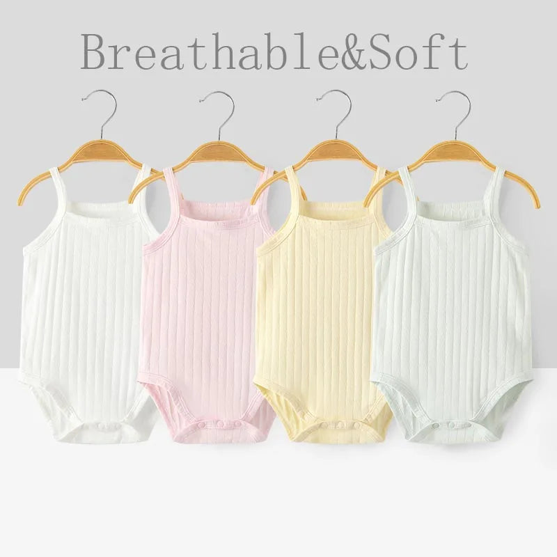 Soft &amp; Breathable Cotton Summer Sleeveless Baby Romper Baby Girl Bodysuit Newborn Baby Clothes Baby Jumpsuit
