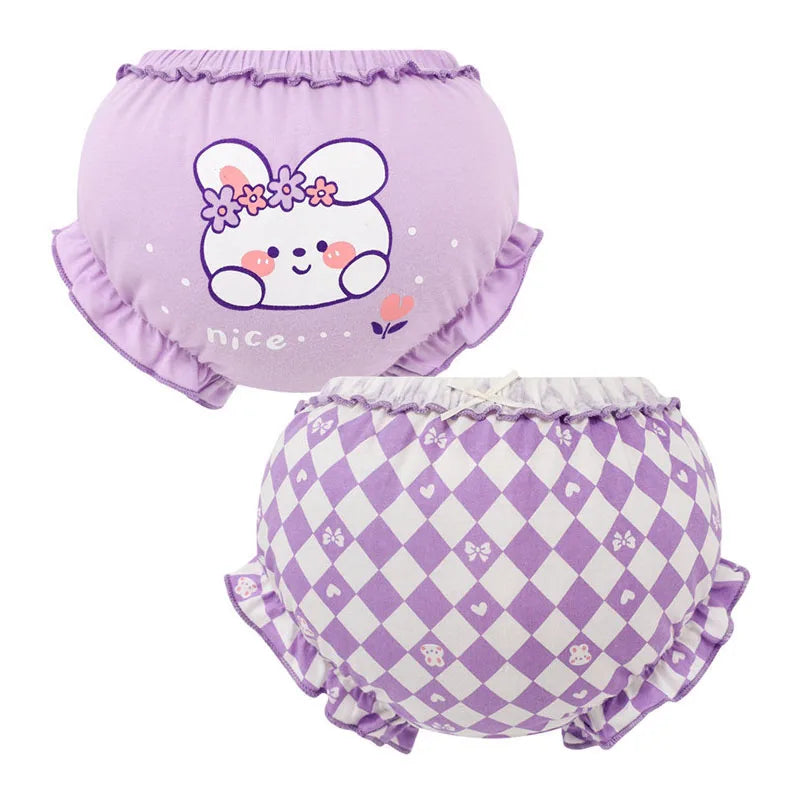 2 Piece/Lot Summer Baby 100% Cotton Shorts Kids Girl Infant Kawaii Cute Cartoon Panties PP Pants 6-24 Months Children Underpants
