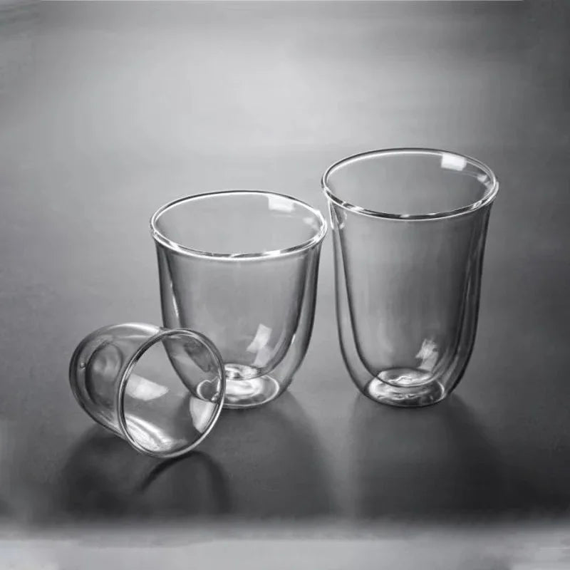 Double Wall Glass High Borosilicate Glass Mug Heat Resistant Tea Milk Juice Coffee Cup Transparent Espresso Whiskey Wine Cup
