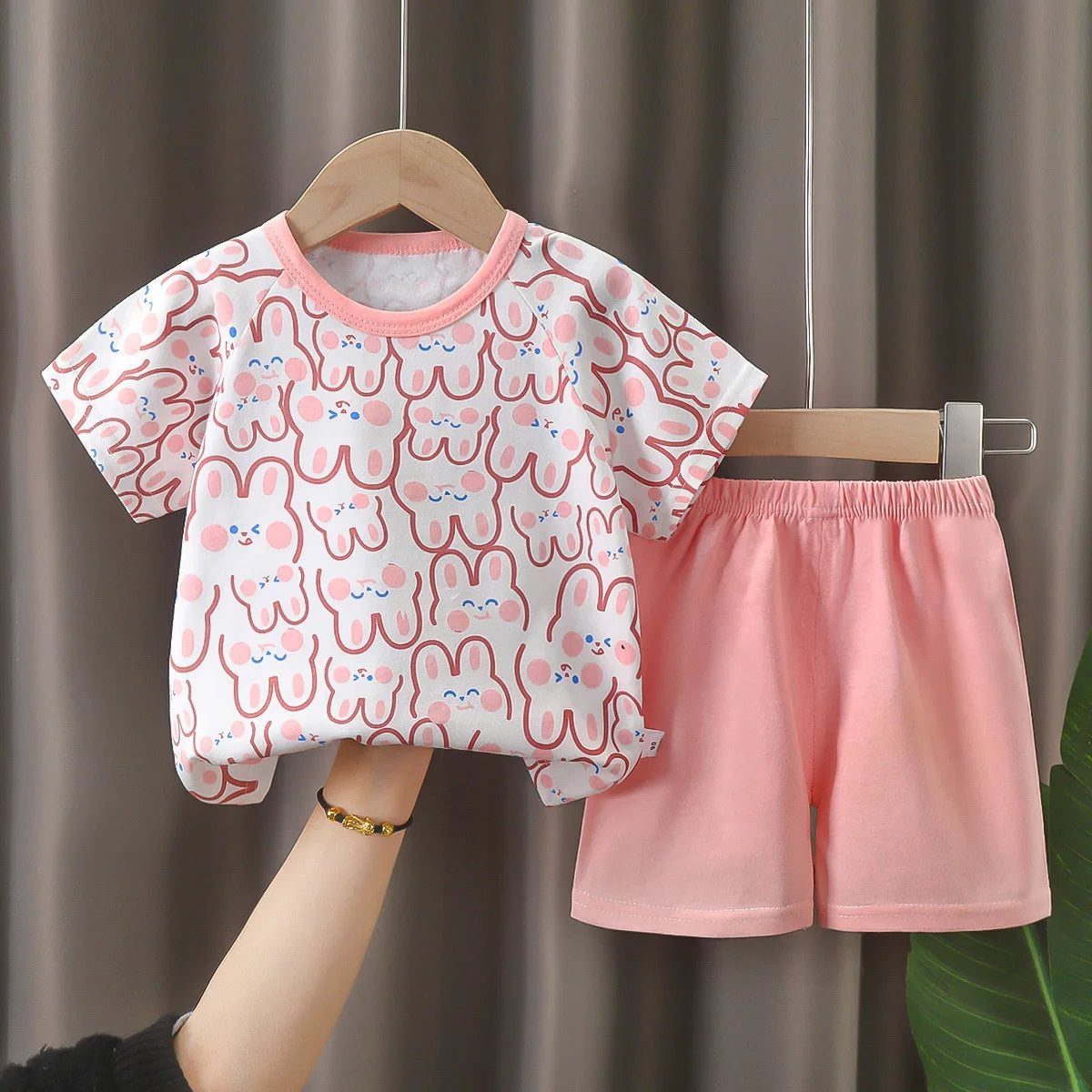 Summer Baby Girl clothes Set Cartoon short sleeve cotton girls Outfits for 0-3year Kids Clothes