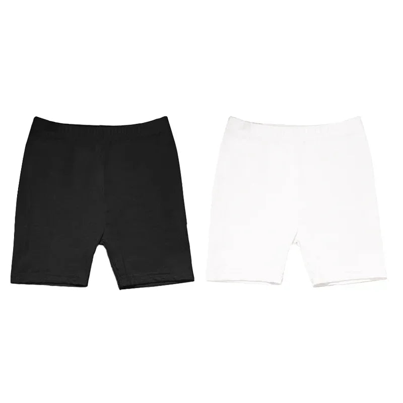 2Pcs Summer Candy Color Underpants Girls Safety Shorts Cotton Leggings Girls' Beach Shorts Are Suitable For Children Ages 2-13