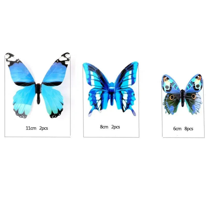 3D Luminous Butterfly Wall Stickers Creative Glow in The Dark Butterflies Wall Decals Wallpaper for Living Room Bedroom Decor