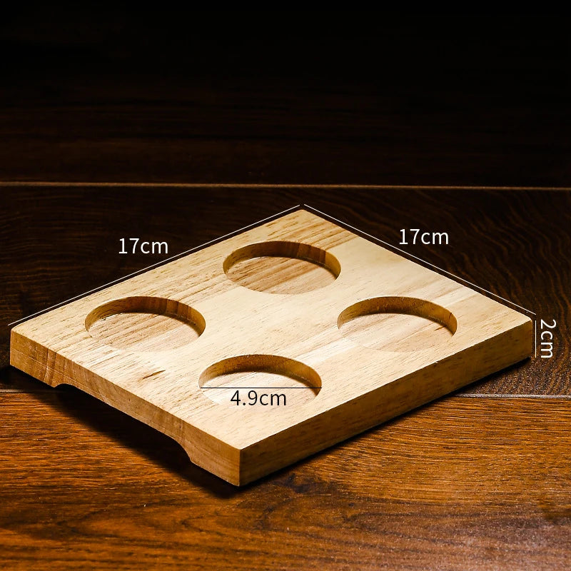 Round egg shaped clear Old Fashioned Whiskey Glasses with Wooden tray Whiskey Tumblers Glassware for Bourbon Barware