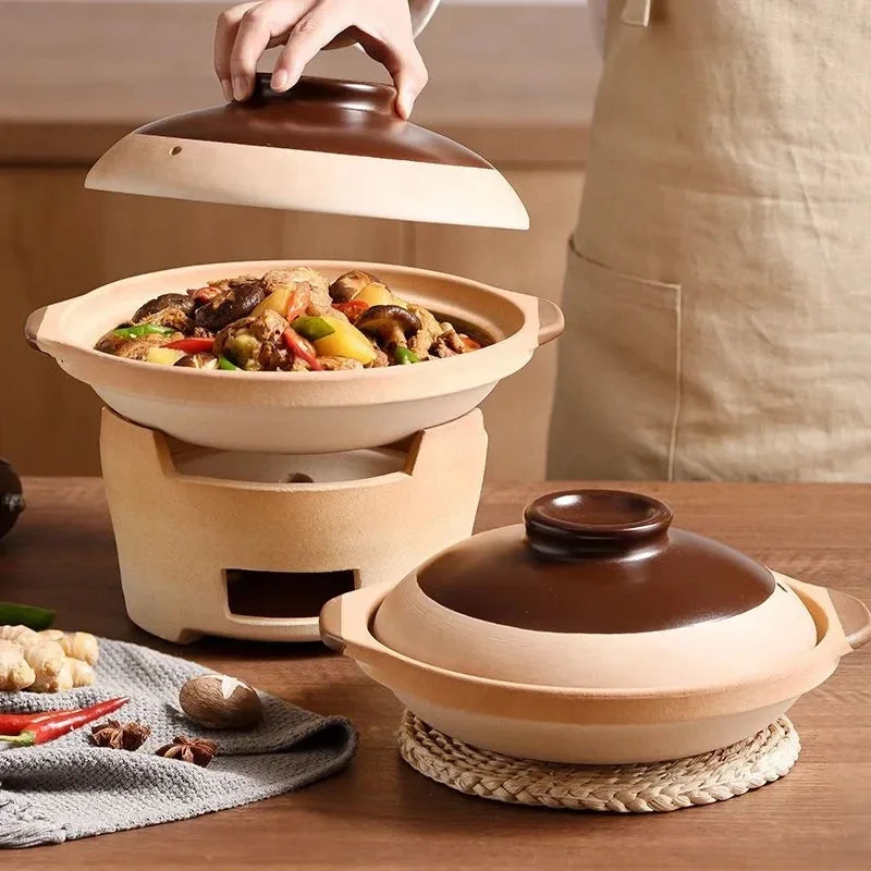18cm 20cm Ceramic Casseroles Soup Pot Cooking Casserole Clay Stew Stew Pots Earthenware Pot Kitchen Cookware Kitchenware