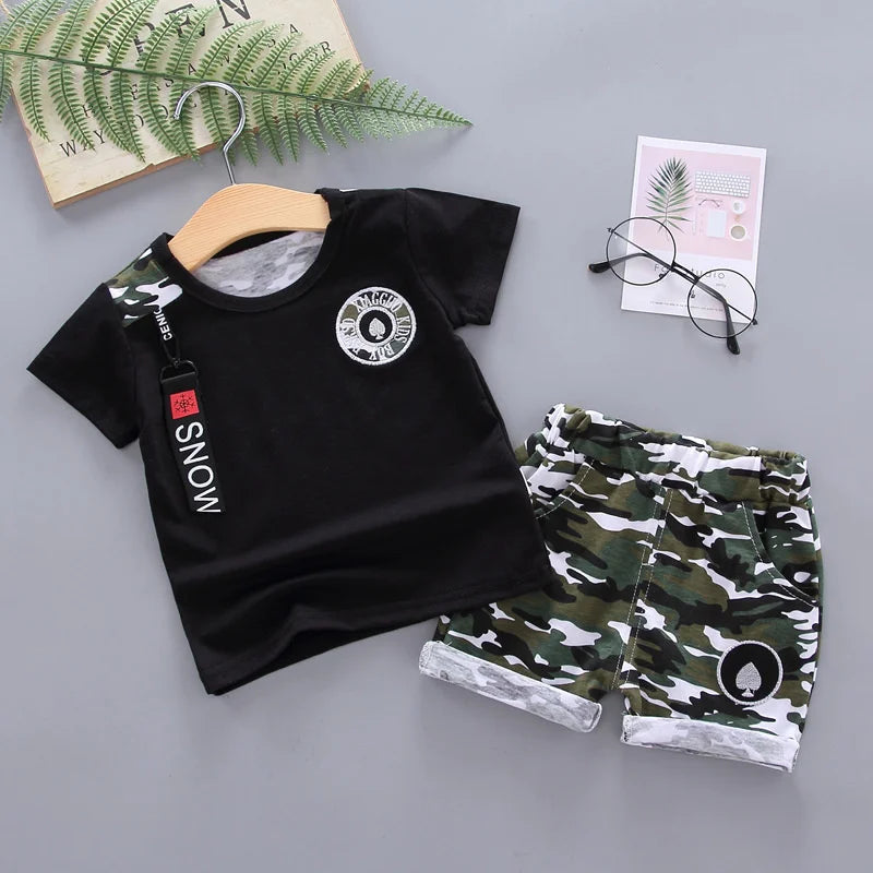 New Summer Baby Girl Clothes Suit Kids Boys Outfits Children T-Shirt Shorts 2Pcs/Sets Toddler Casual Costume Infant Tracksuits