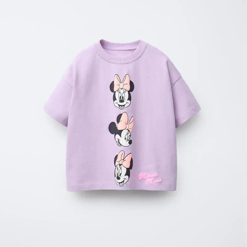 2025 Summer New Children's Top Clothing Cartoon Printed Fashion Round Neck Short Sleeve Boys' And Girls' T-shirt