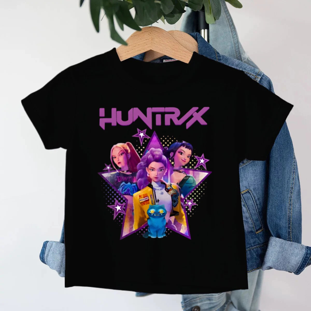 KPop Demon Hunters Kids T-shirt Baby Girls Clothes Fashion Casual Tops 2025 Movie Cotton T Shirt Fans Gift Children's Clothing
