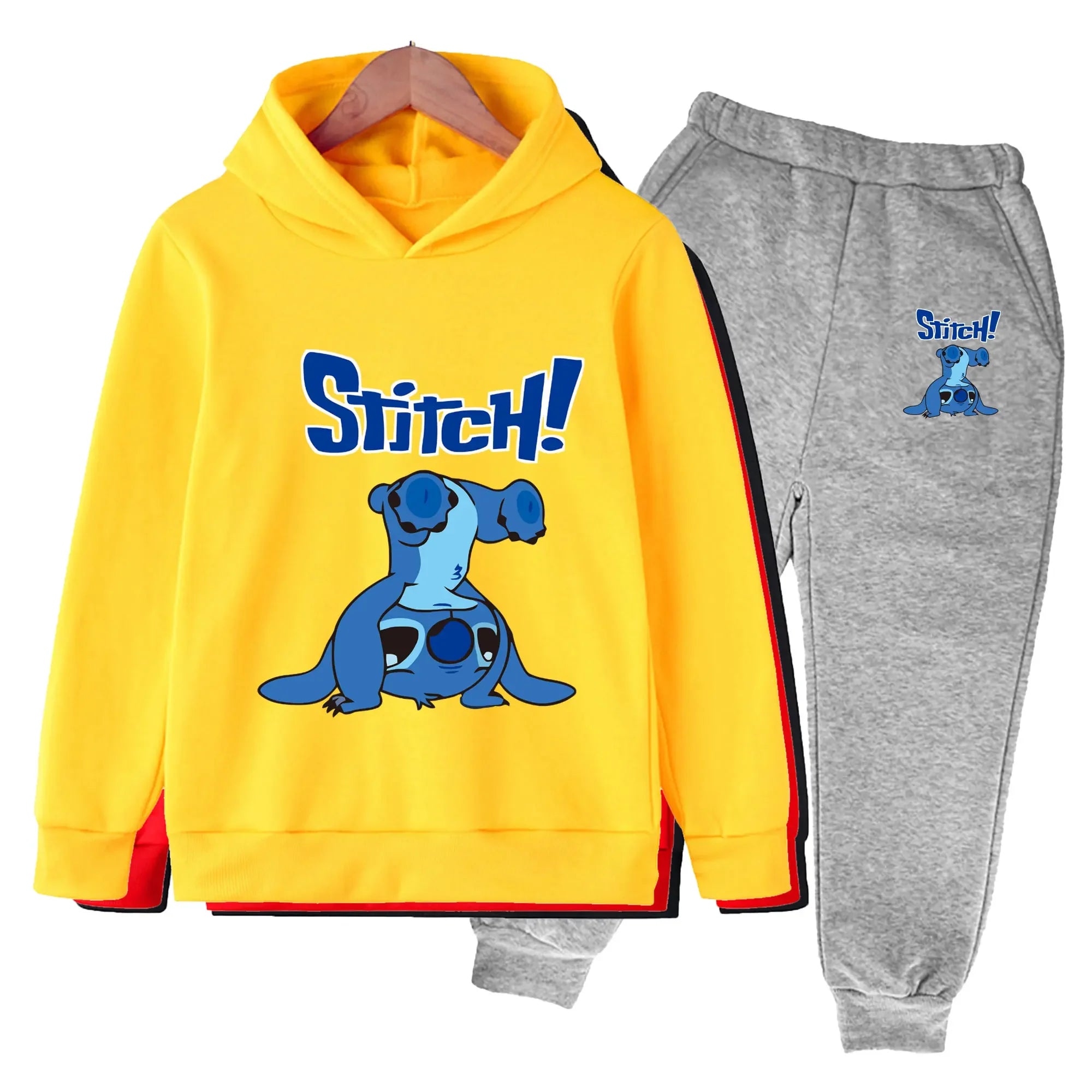 Children's Clothing Sets Cartoon Stitch Hoodies Sweatshirts Kids Clothes Pullover Tracksuit Boys Girls Sportswear 2025 Spring