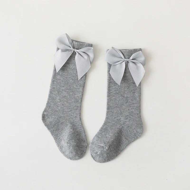 Baby Girls Socks Toddler Spanish Style Bow Cotton Mesh Breathable Newborn Infant Socks 0-5 Years