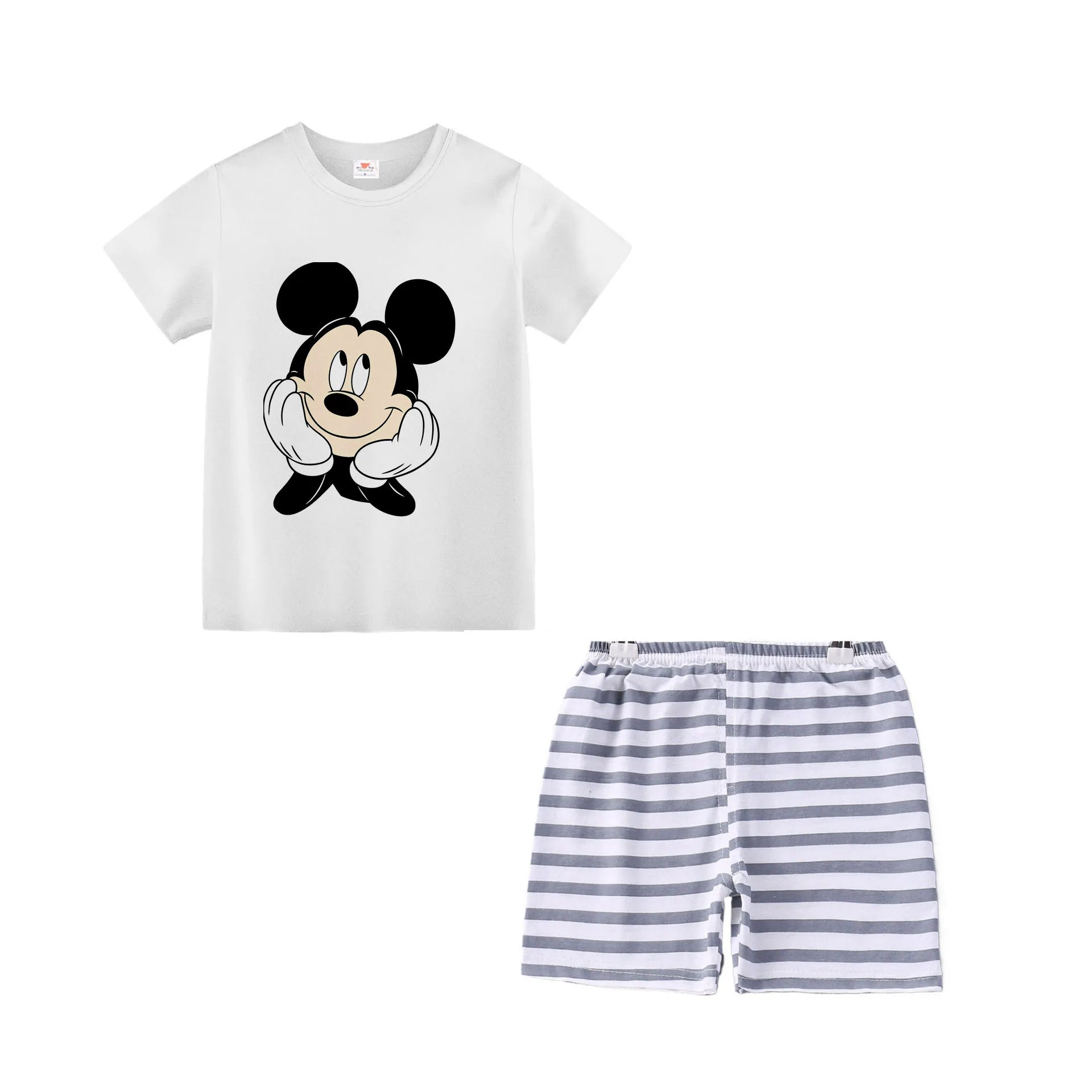 2024 Summer Boys Girls Clothes Set T-shirt+pants 2pcs Children's Clothing Fashion Pink Baby OutSet Newborn Baby Suit