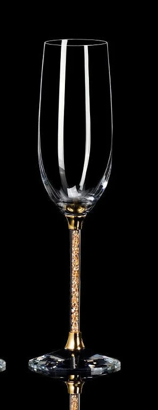 European Diamond Crystal Champagne Cup Set High Beauty Handmade High Foot Cup Bubble Mug Household Wine Set Couple Pair Cups