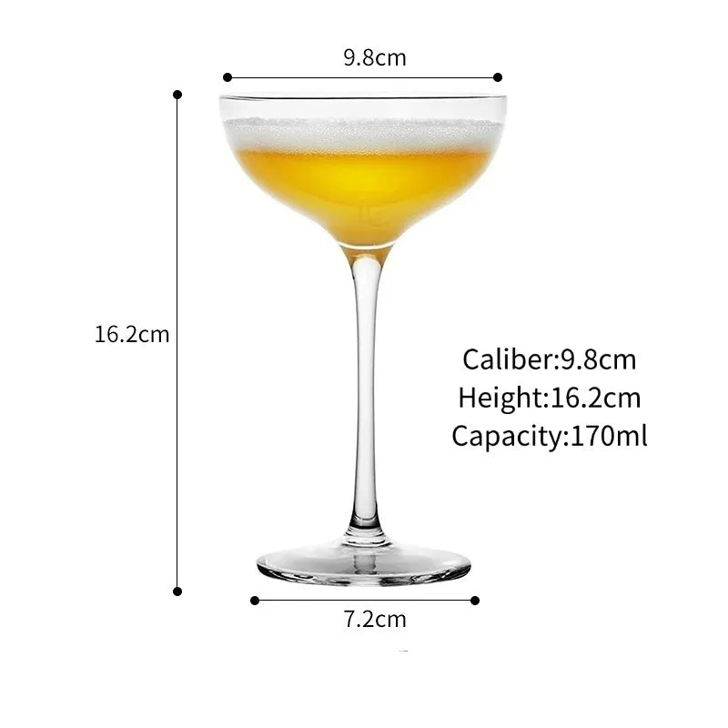 Japanese Handmade Cocktail Glasses Cups, Thin Wine Glass Goblet, Transparent Cocktail Glass Cup, Bar Martini Margaret Glass Cups