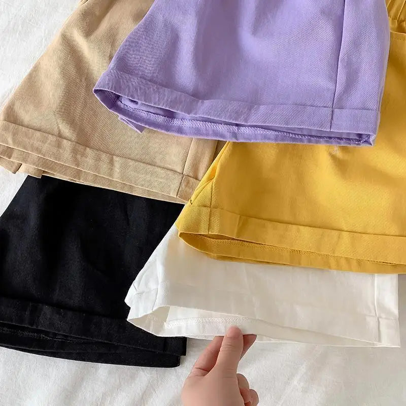 2024 Summer Kids New Girls Shorts Baby Thin Short Pant Trousers Children's Korean Girls Style Casual Clothing 3-12Yrs