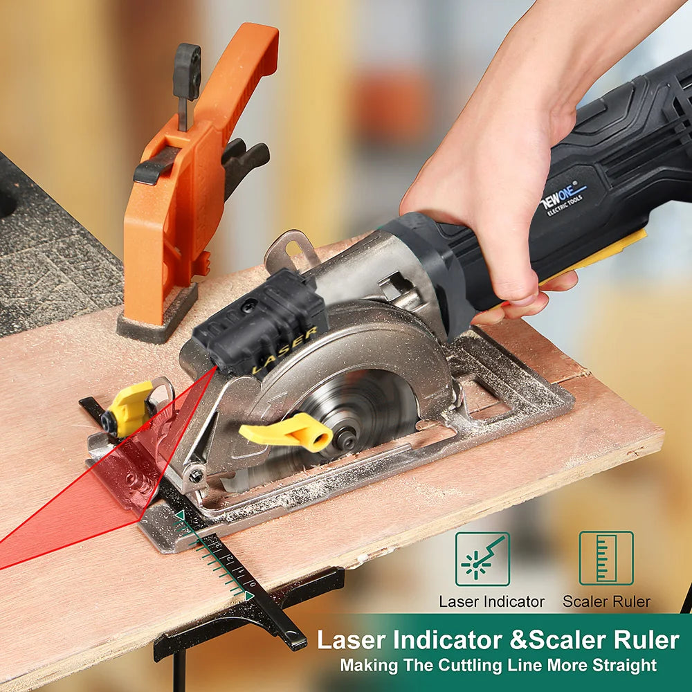 120V/230V 600W Electric Power Tool Electric Mini Circular Saw With Laser multi-function Saw For Cutting Wood,PVC Tube, Tile