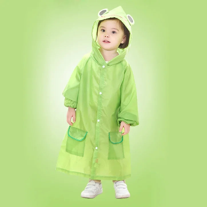 Kids Raincoat Cartoon Animal Style Outdoor Waterproof Children's Raincoat Boys Girls Rainwear Baby Raincoat