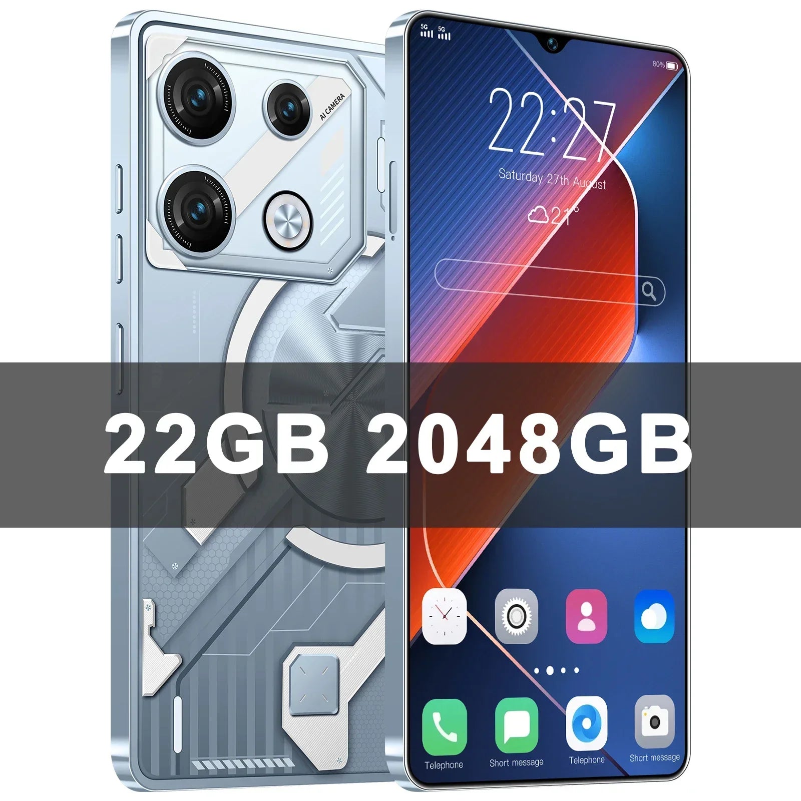 Original Pova 9S Pro Smartphone 5G 7.3inch HD 22G+2TB Cell Phone Dual SIM Mobile Phones 50+108MP 7000mAh Android 14 Unlocked NFC