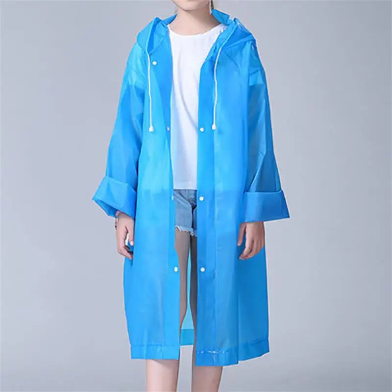EVA Children's Raincoats - Thickened Waterproof EVA Rain Coat for Kids - Clear Transparent Tour Waterproof Rainwear Suit
