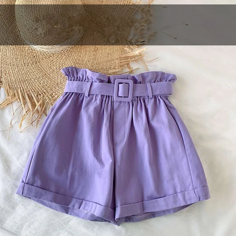 2024 Summer Kids New Girls Shorts Baby Thin Short Pant Trousers Children's Korean Girls Style Casual Clothing 3-12Yrs