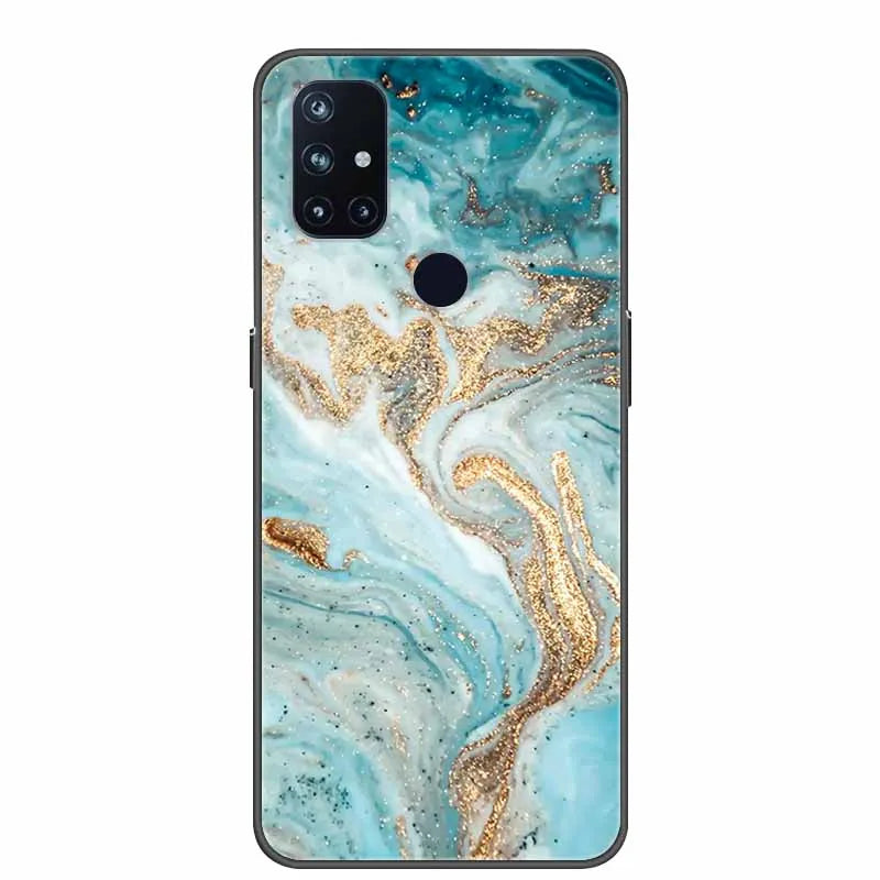 For OnePlus Nord N10 5G Cases N100 N200 Marble Soft Silicone Back Cover for OnePlus Nord N10 N 10 Phone Case Shockproof Coque