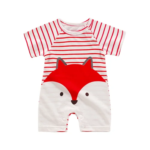 Newborn Baby Clothes Girl Boy 100% Cotton Jumpsuit Summer Short Sleeve Romper 0-12 Month Infant Toddler Pajamas One Piece Outfit