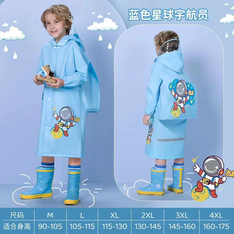 Children's Raincoat Girls' Boys' Kindergarten Children's Primary School Children's Baby Schoolbag Position Waterproof Raincoat