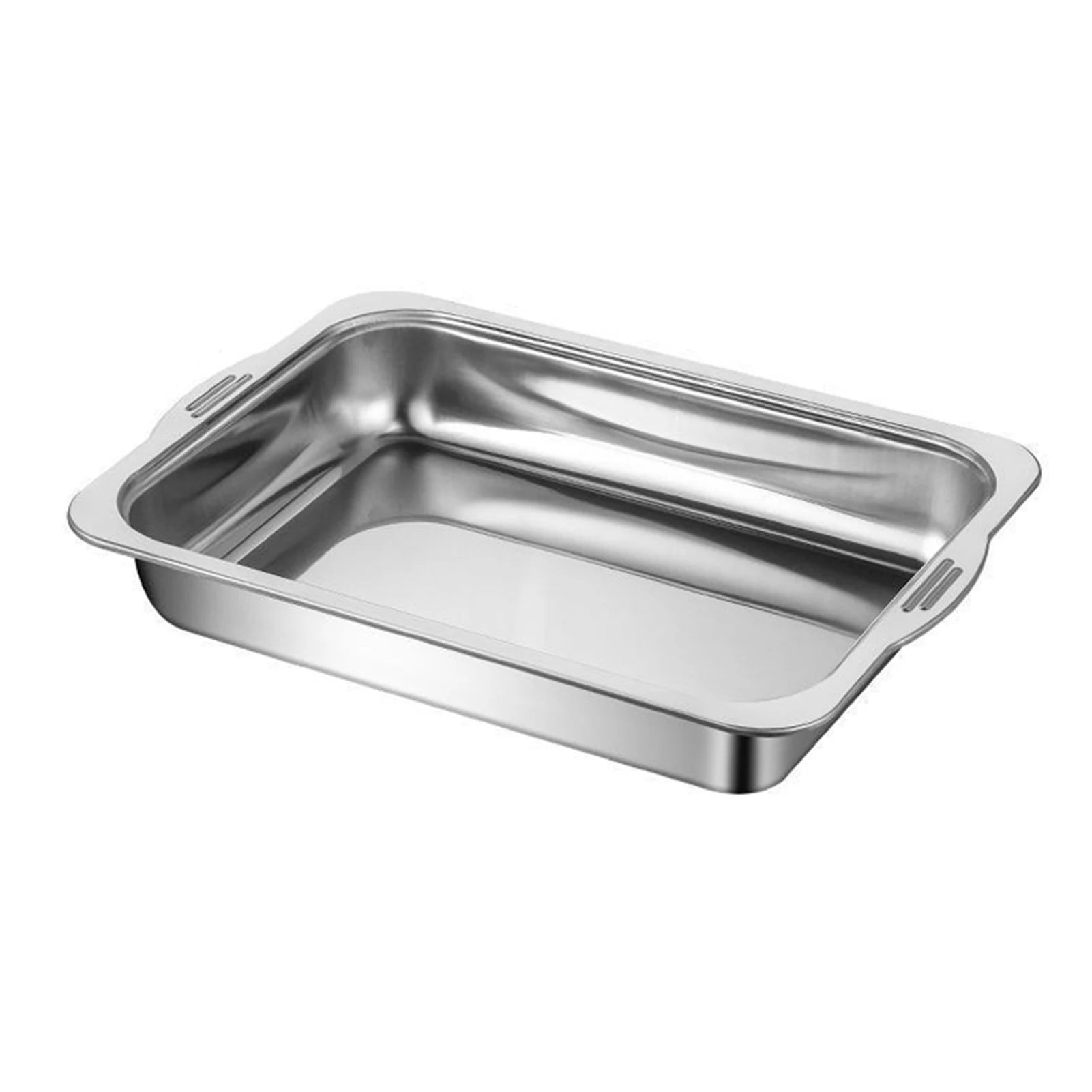 Large Capacity Stainless Steel Fish Deep Plate Both Gas and Induction Cooker BBQ Fried Beef Food Tray Seafood Dish Bbq Plate