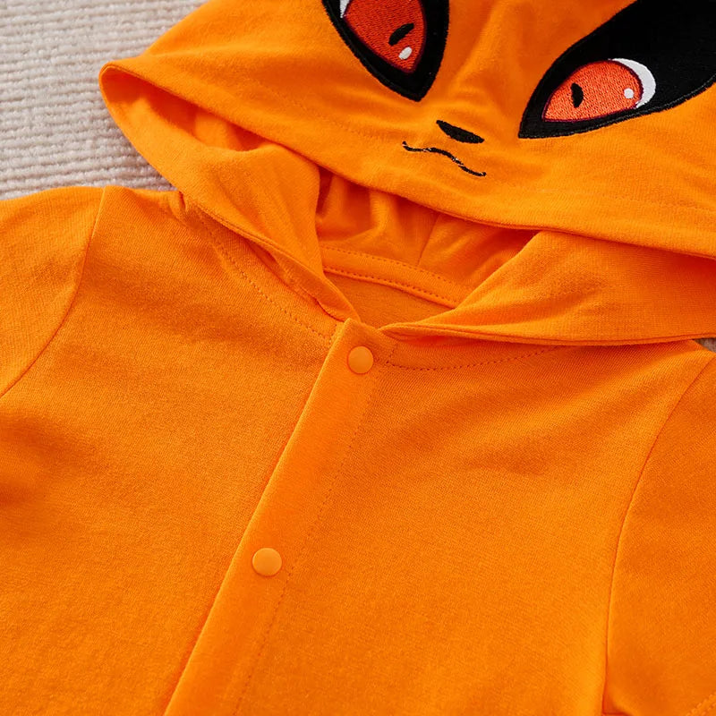 Newborn Clothing Cute Anime Fox Role-Playing Cotton Comfortable And Soft Boy And Girl Summer 0-18 Short Sleeved Baby Jumpsuit