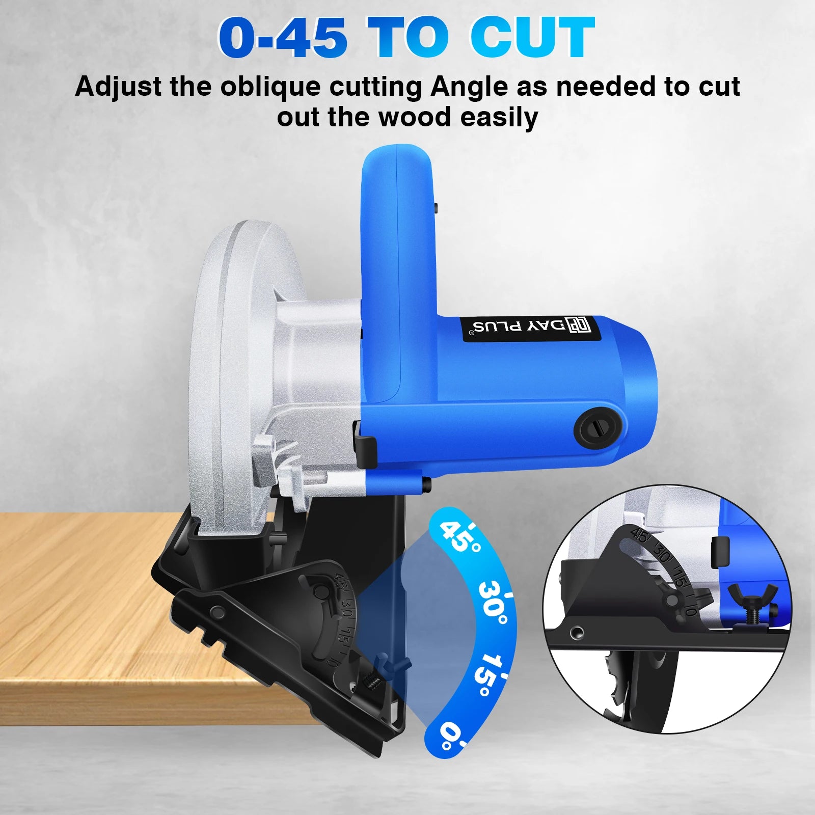 PRO Electric Circular Saw,2000W 7-1/2 Inches(185mm)Adjustable Cutting Depth 5500RPM 0 to 45° Bevel Angle Circular Wood/Metal Saw