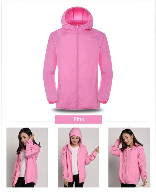 C5 Quick-Drying Waterproof Fishing Coat Unisex Raincoat Outdoor Sun Protection Jackets Lightweight Breathable Women Windbreaker