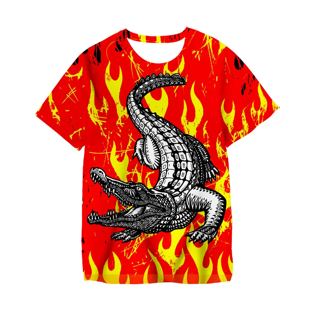 Miniso 2024 Jurassic World Dinosaur T-Shirt Boys Girls Clothes Top Tees Baby Boys T Shirt Children Clothing Men And Women Shirt