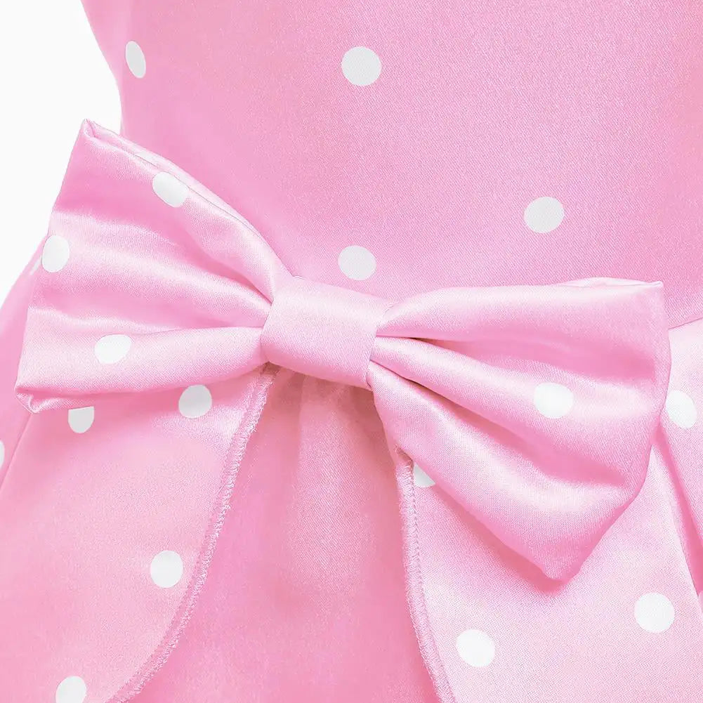 Girl Dresses Baby Girl Clothes Tutu Princess Dress+Minnie Mouse Ear Headband Cosplay Halloween Birthday Party Fancy Costume