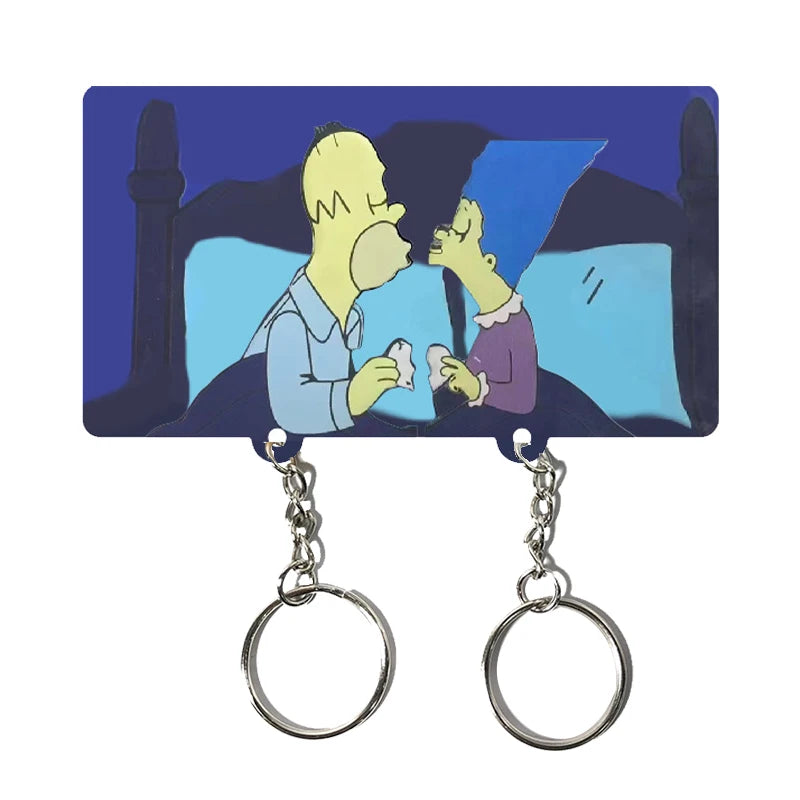 Couple Key Holder Wall Keychain Hanger Prevent Loss Key Pendant Home Decor Refrigerator Sticker Key Organizer Storage For Gift