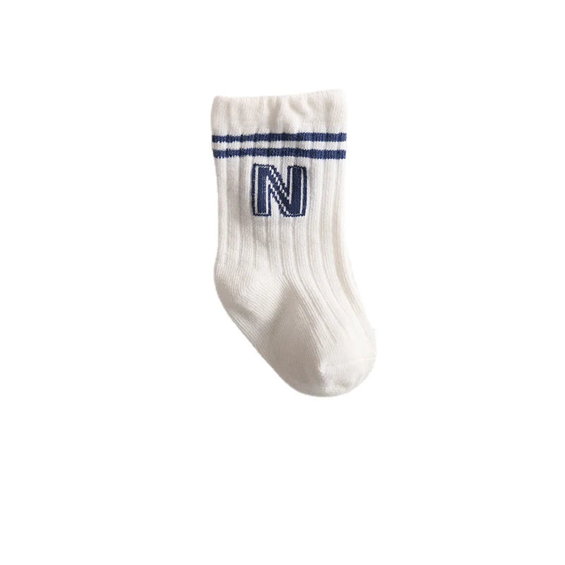 Newborn Baby Girls Socks Children's Non Slip Boys Socks Cute Mather Kids White Soft Cotton Solid Color Socks Baby Stuff Clothes