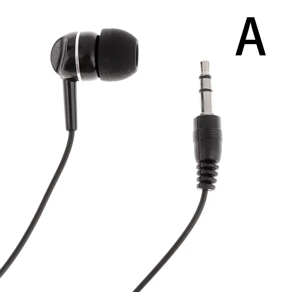 Single Side Earphone Mono Earbuds in Ear Noise Isolating Headphone 3.5mm Plug Reinforced Cord for Android Phone MP3 Players