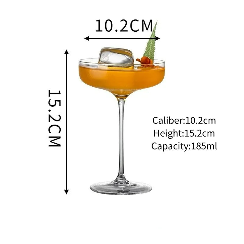 Japanese Handmade Cocktail Glasses Cups, Thin Wine Glass Goblet, Transparent Cocktail Glass Cup, Bar Martini Margaret Glass Cups