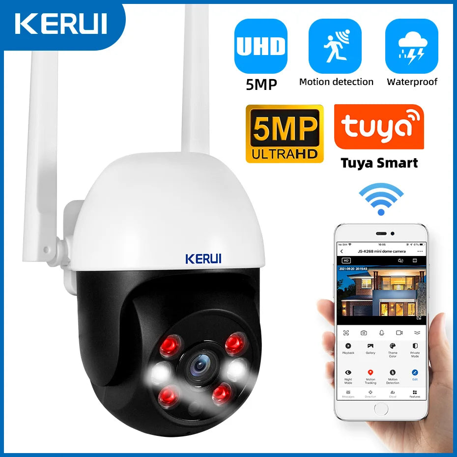 KERUI W204 4G Home Alarm System New Black Alarm Panel Wireless Motion Sensor Tuya Smart WiFi GSM for Home Security Motion Sensor