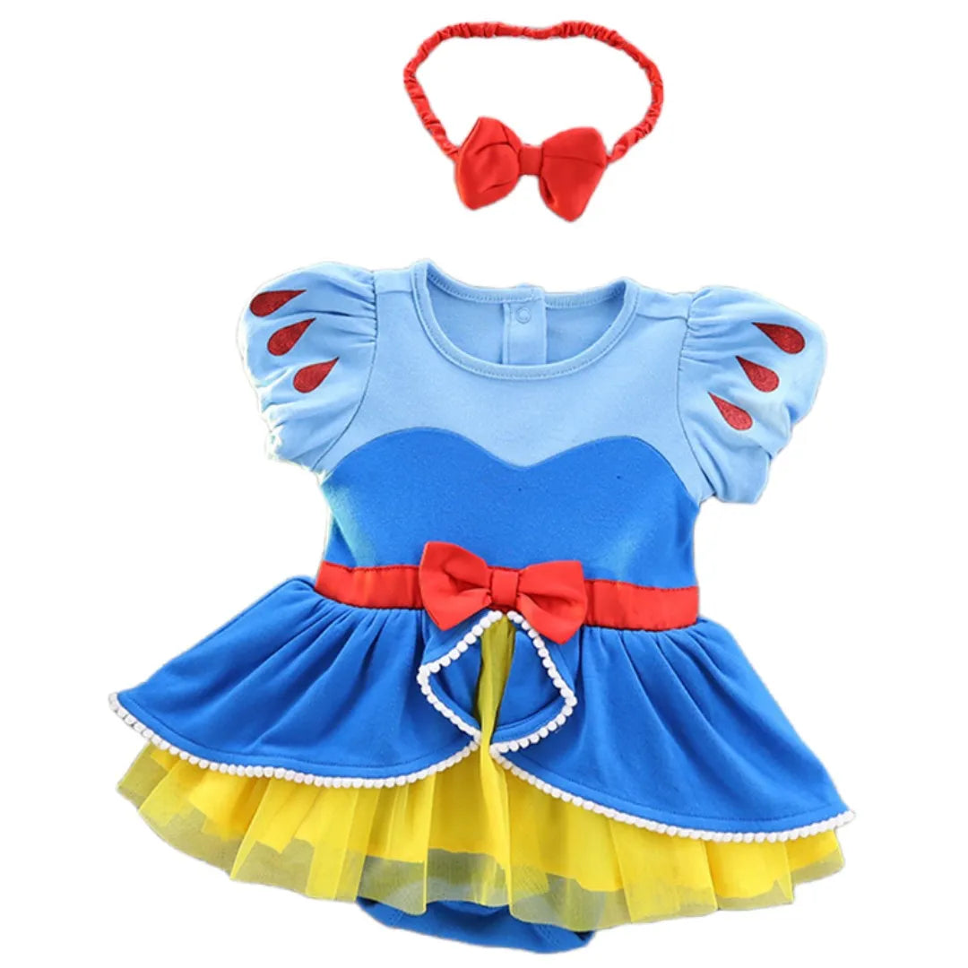 Baby Romper TUTU Dress With Headband Infant Baby Princess Girl Clothes Size 3-18M Cute Design Baby Dress Party Costumes
