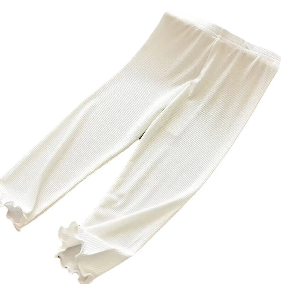 Girls Lightweight Summer Long Pants for Comfort and Stylish Casual Capris Clothes Children Candy Color Casual Korean Leggings