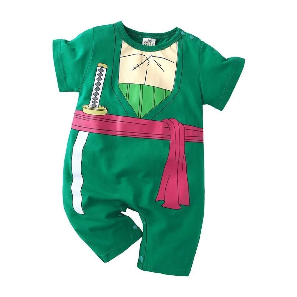 Baby Boy Clothes Toddler Romper Babysuit Newborn Anime Zoro Summer T-shirt Climbing Clothes Infant Stuff Baby Clothing Pajamas