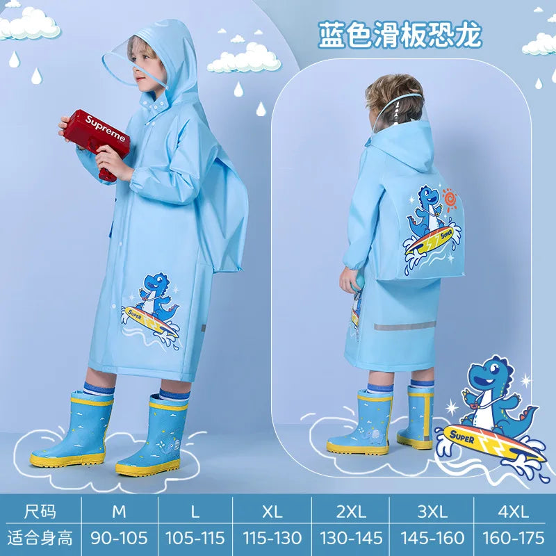 Children's Raincoat Girls' Boys' Kindergarten Children's Primary School Children's Baby Schoolbag Position Waterproof Raincoat